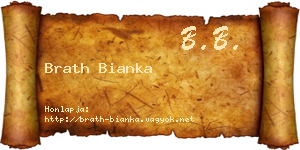Brath Bianka névjegykártya